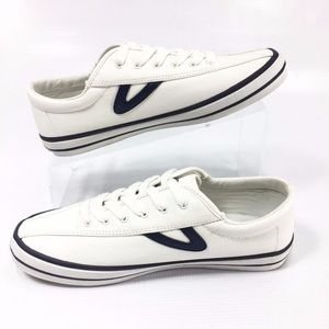 TRETORN Teddy Low Top White Leather Sneakers 6.5